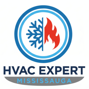 HVAC Expert Mississauga logo featuring professional heating and cooling service branding, symbolizing reliable HVAC solutions for homes and businesses in Mississauga.
